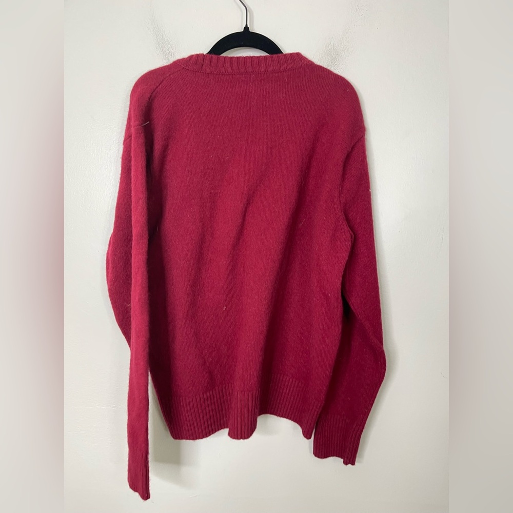 J. Crew Men’s rugged Merino Wool Pullover crewneck sweater Sz XL in Red - Picture 6 of 6